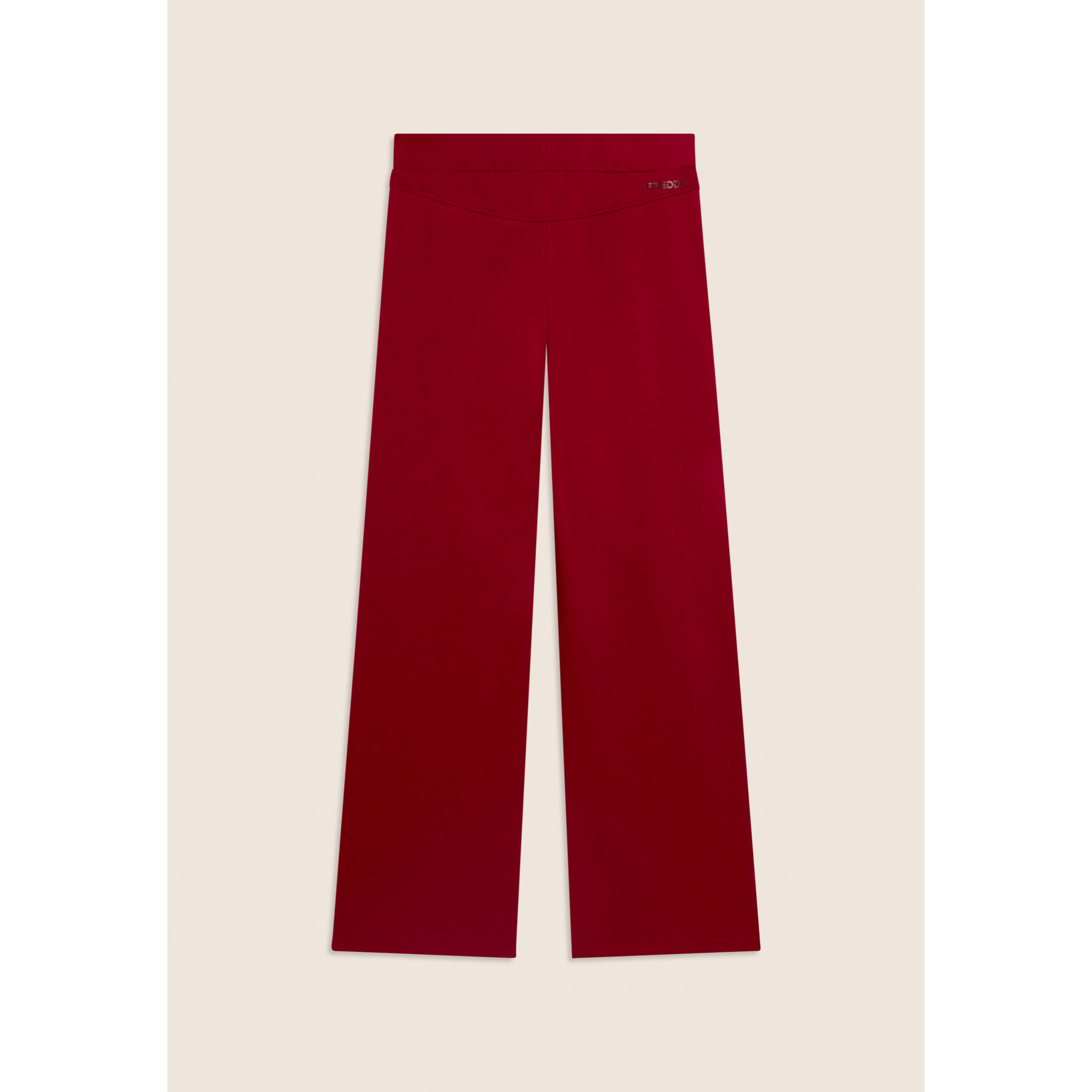 Pantaloni Sportivi con Gamba Wide Leg e Logo Ricamato