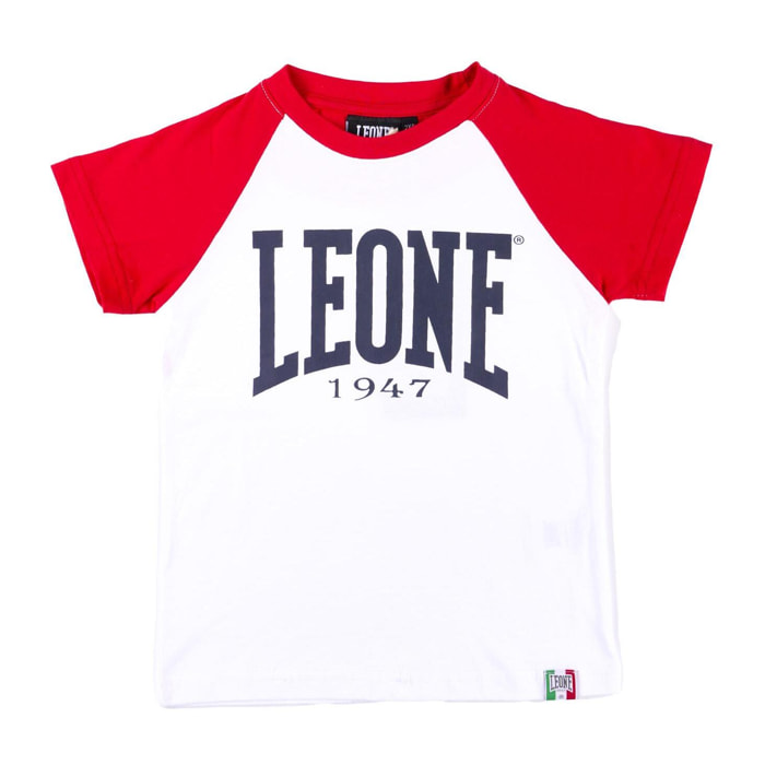 T-shirt Leone bambino con maniche corte raglan Lion Fluo