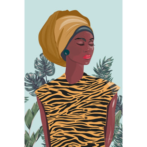 Tableau vintage Jamaican girl Toile imprimée