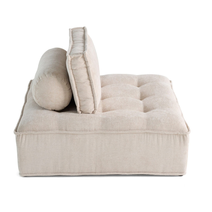 Marisol - module d'assise - velours texturé - Beige