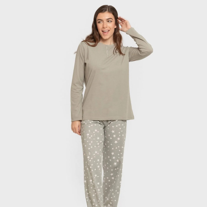 Pigiama lungo da donna little star