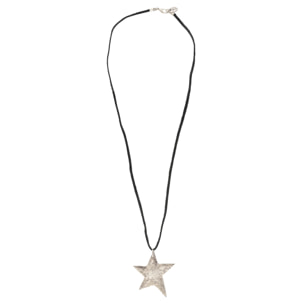 Collar largo Gran estrella plata