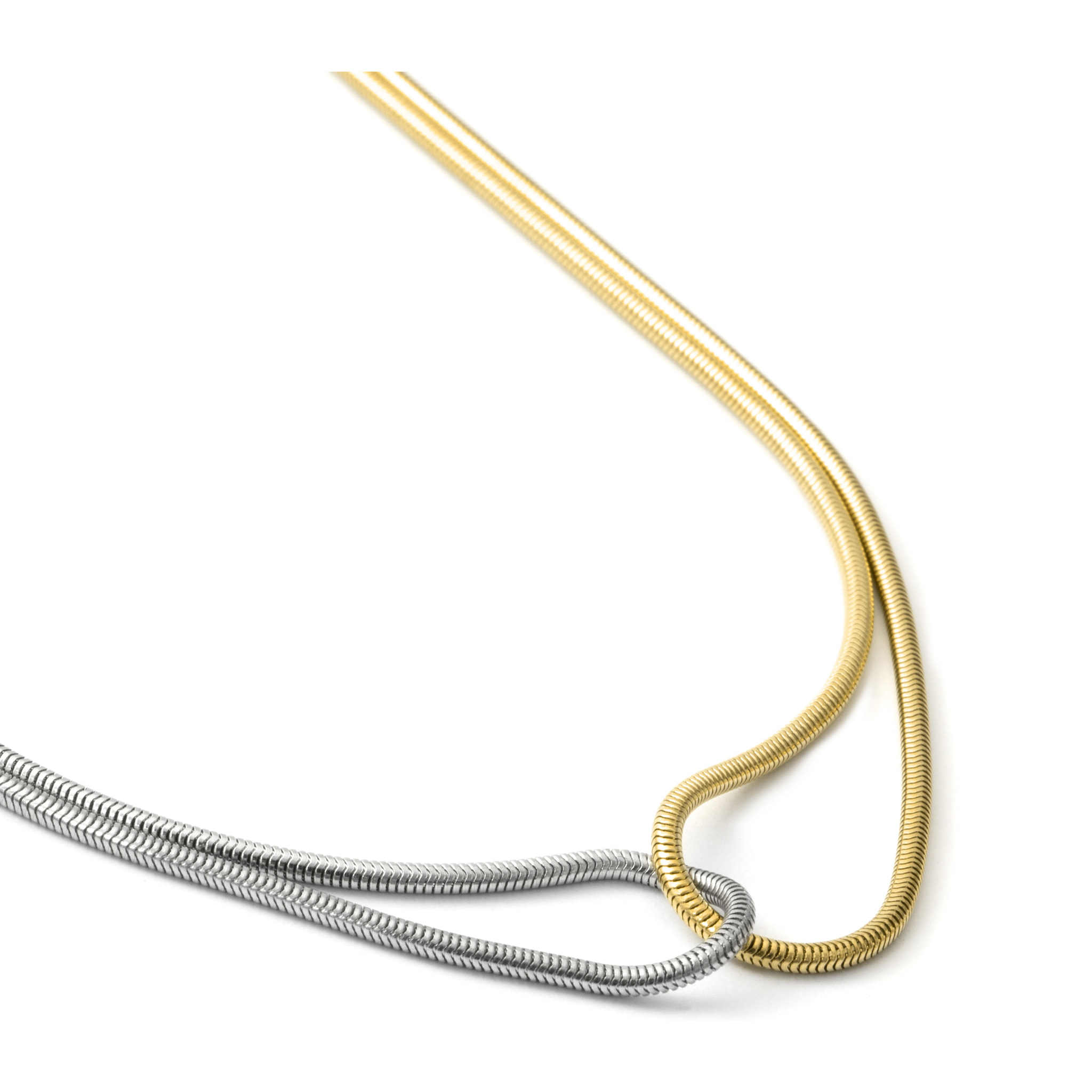 Collar Shadu acabado oro 18k y plata