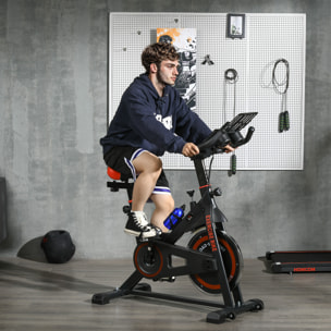 Bicicleta Estática con Resistencia Regulable Bici Estática Bicicleta de Fitness con Volante de Inercia 8 kg Pantalla LCD Manillar y Asiento Ajustable para Casa Gimnasio Rojo