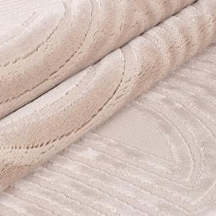 OIA - Tapis moderne à motif géométrique nuance ton sur ton Beige
