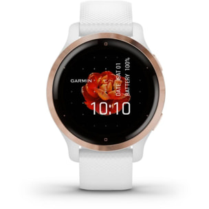 Montre sport GARMIN Venu 2S Rose Gold avec bracelet blanc