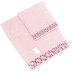 SET ASCIUGAMANI COTTON MANIA - POINT - ROSA