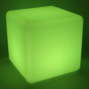 Lampada led in plastica ricaricabile multicolor quadro cm30x30h30