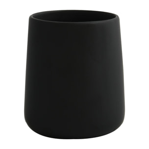 VASO/PORTACEPILLOS DE CERÁMICA MAONIE NEGRO MATE