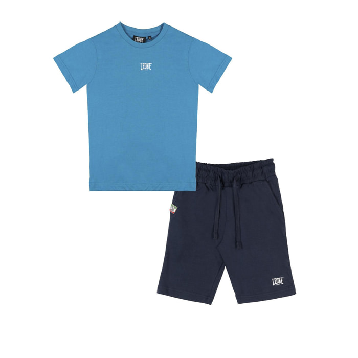 Conjunto infantil con camiseta y pantalón corto de algodón Leone Original