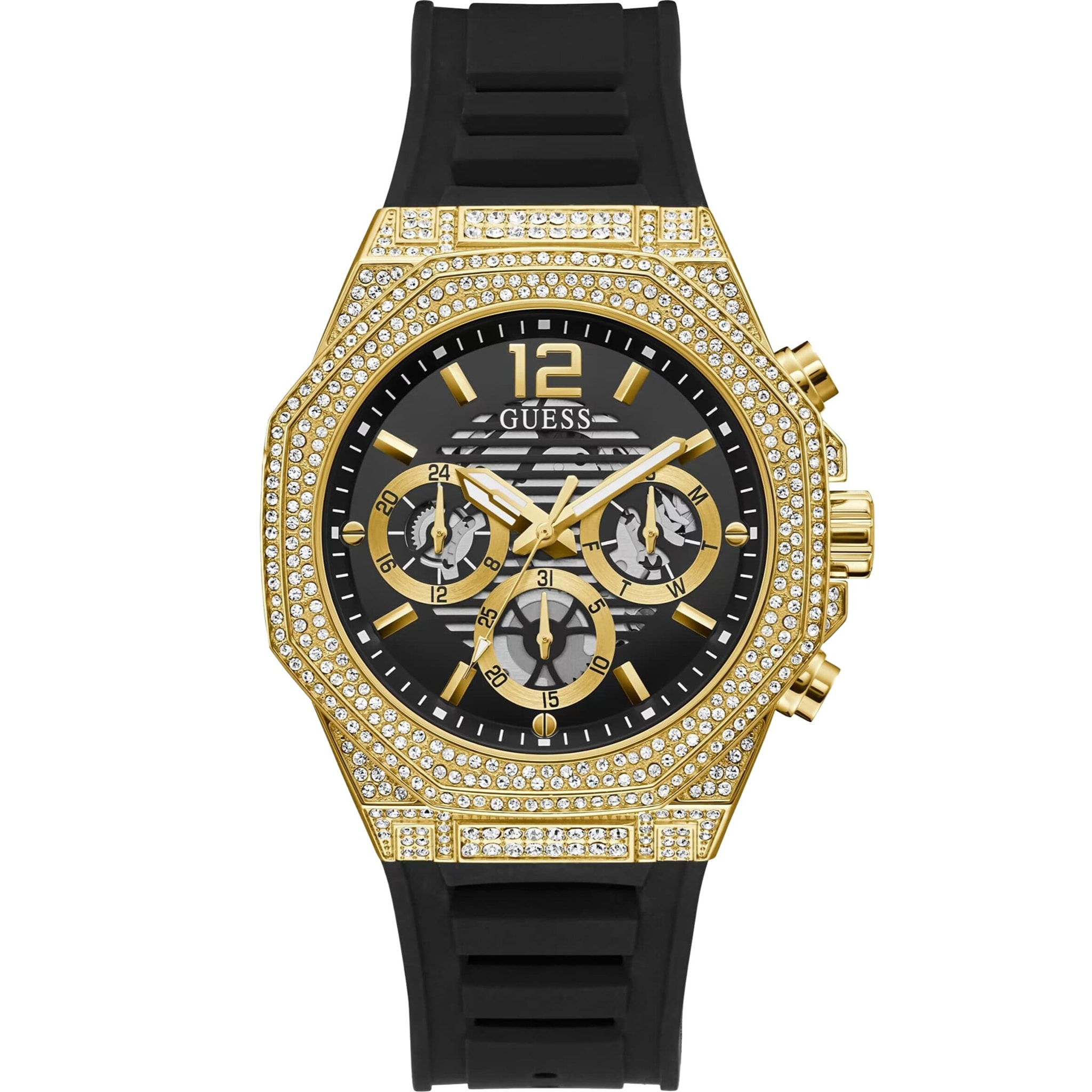Reloj Guess GW0518G2 Hombre Analogico Cuarzo con Correa de Silicona