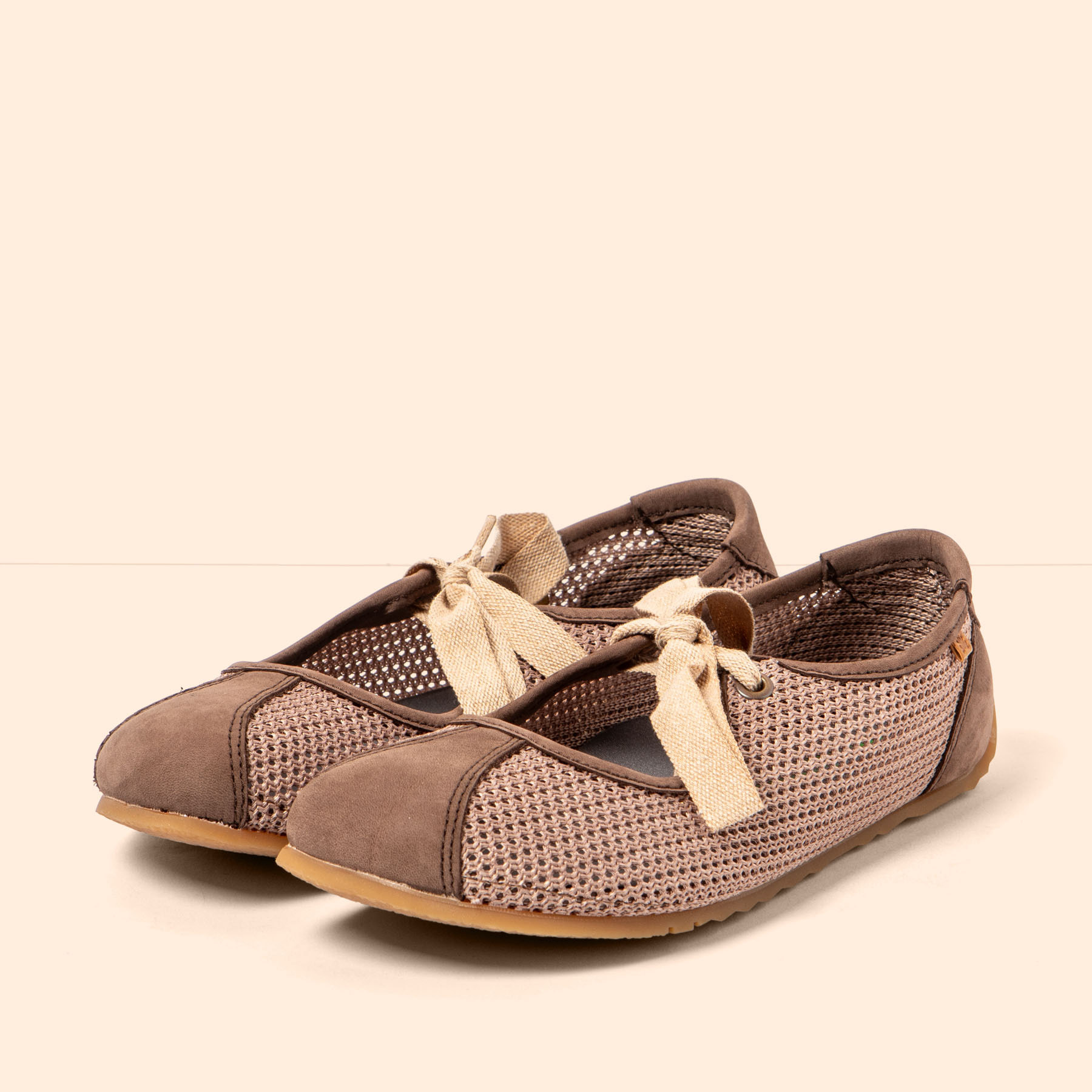 Zapatos N5936C MULTI MATERIAL BROWN/ ONDINA color Brown