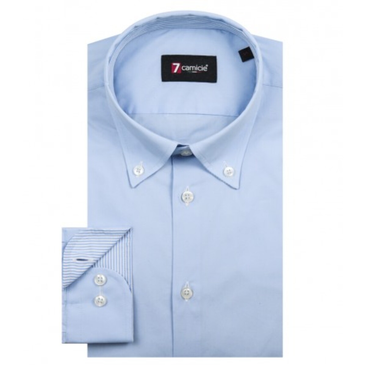 Camicia Uomo 1 Bottone Button Down Slim Popeline Stretc