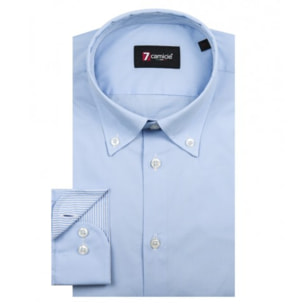 Camicia Uomo 1 Bottone Button Down Slim Popeline Stretc