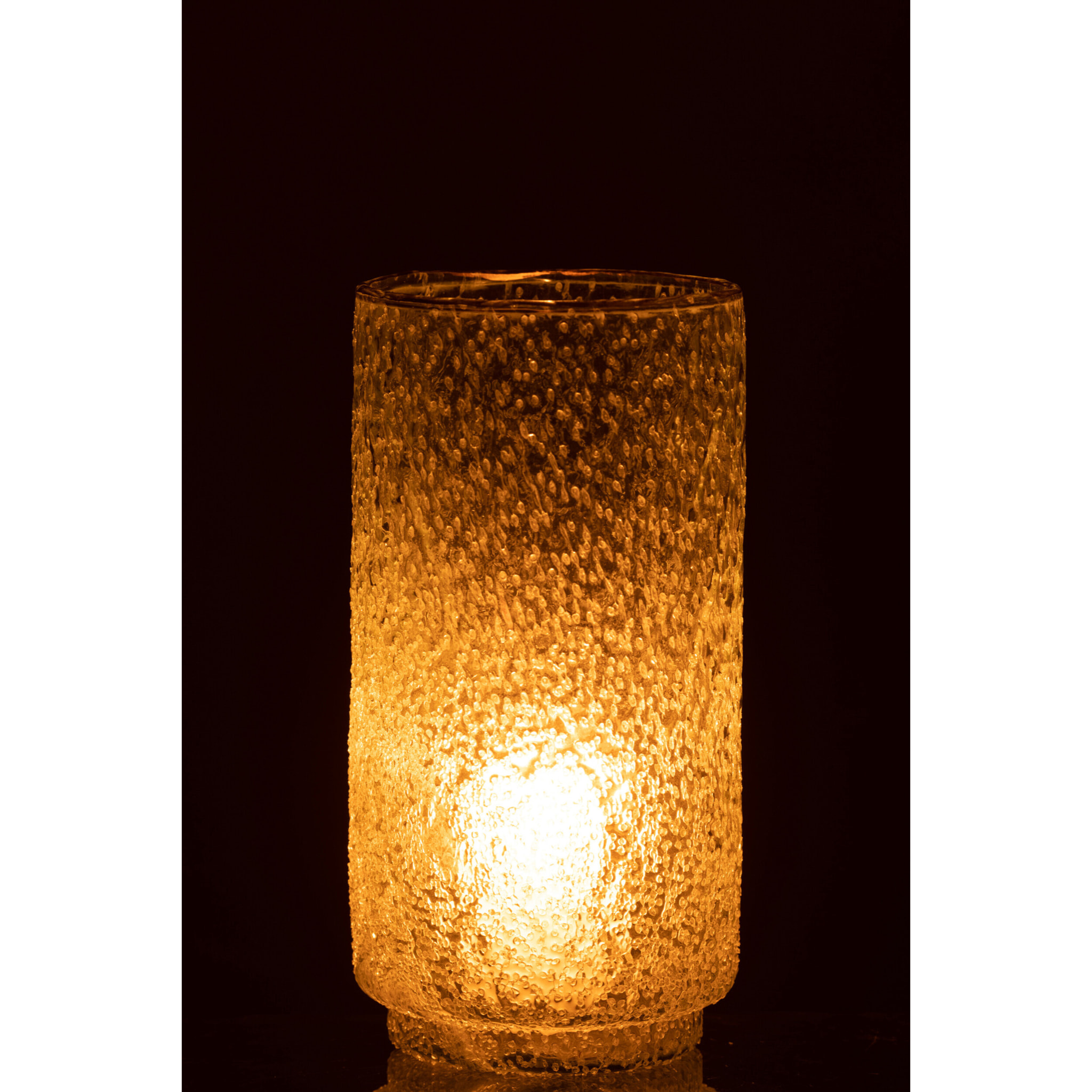 J-Line photophore Bord - verre - or/transparent - large