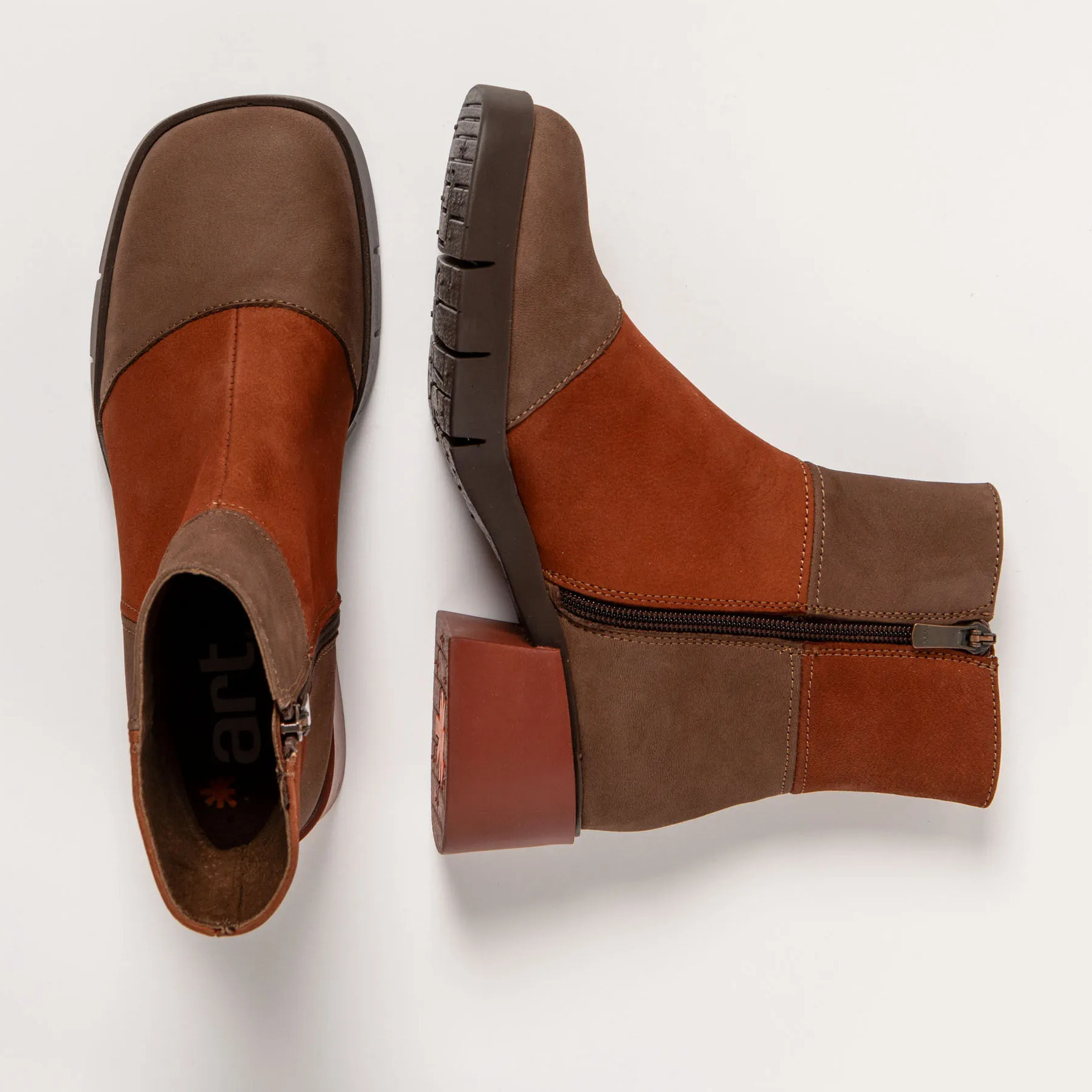 Botines 1285 MULTI BROWN-CUERO / VARSOVIA color Brown-cuero