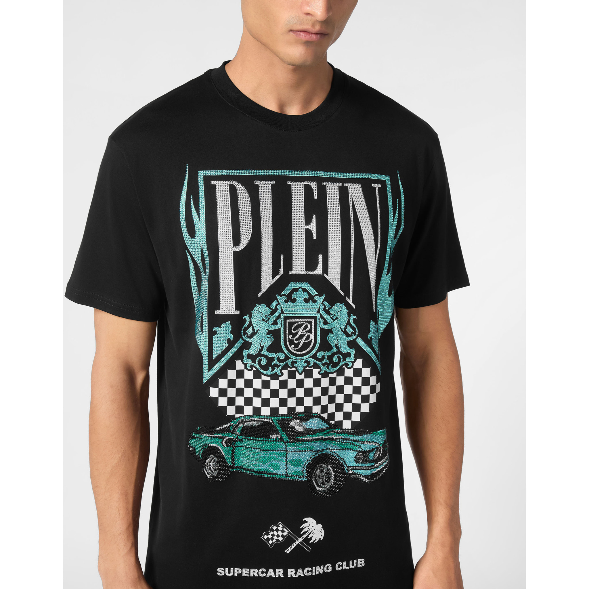 PHILIPP PLEIN T-Shirt Round Neck RACING