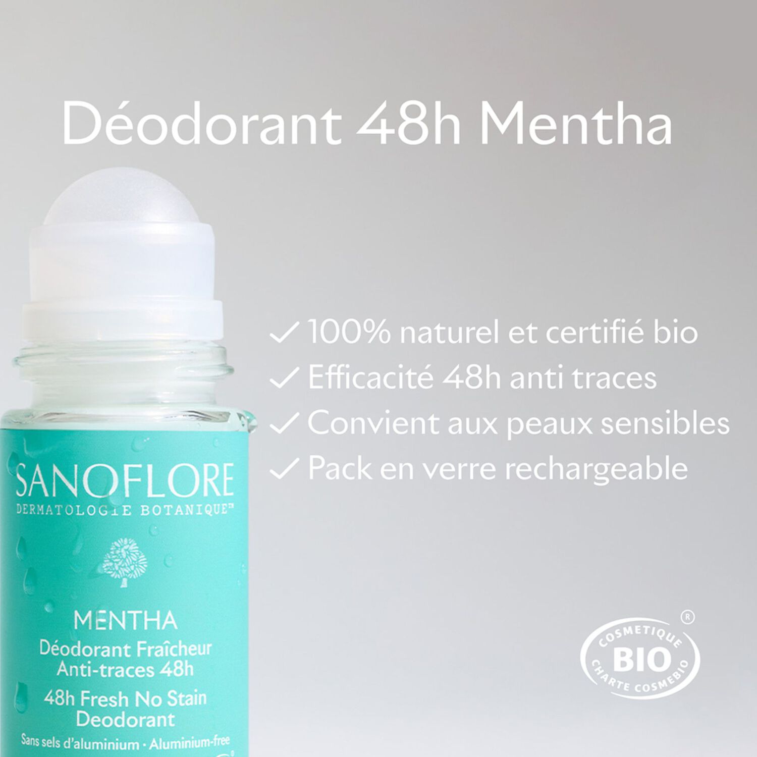 Mentha - Lot Déodorant Roll-On 48h 2 x 50 ml