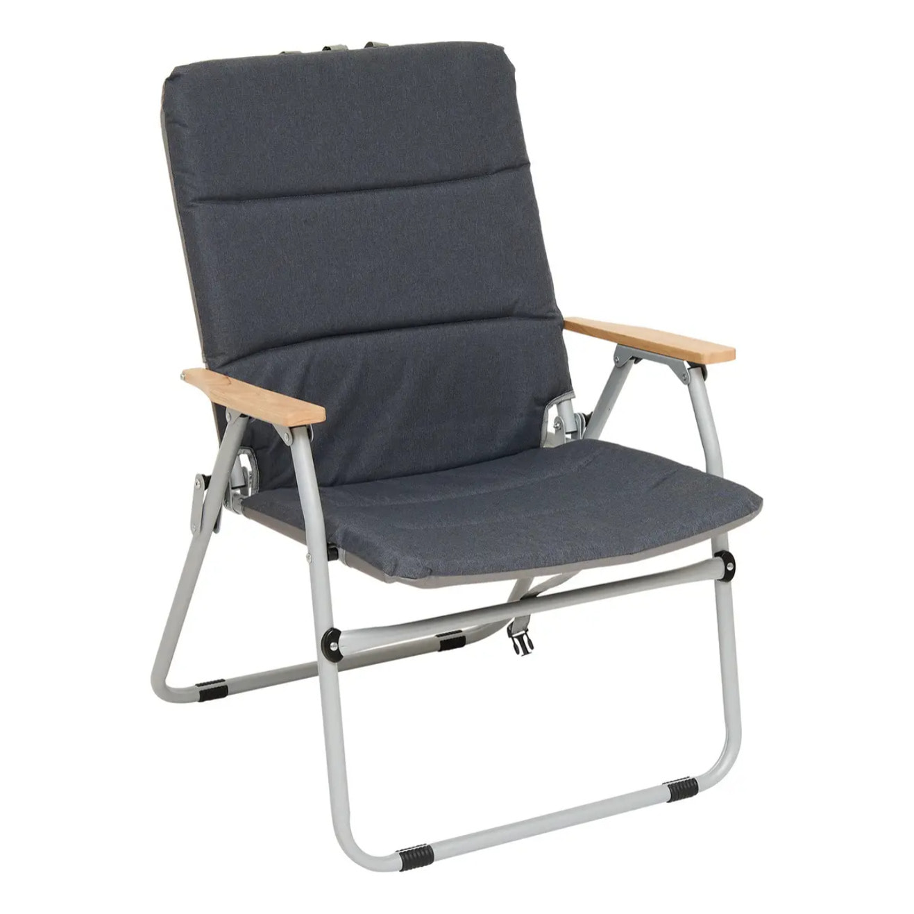 Fauteuil camping pliable gris