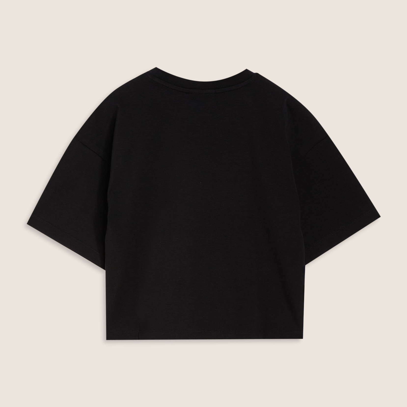 T-shirt Bambina Oversize Cropped con Logo laterale