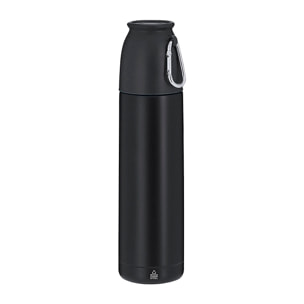 Set de termo con taza en Acero Inox Reciclado. Termo de 500 ml de capacidad y de doble pared con taza de 120ml.