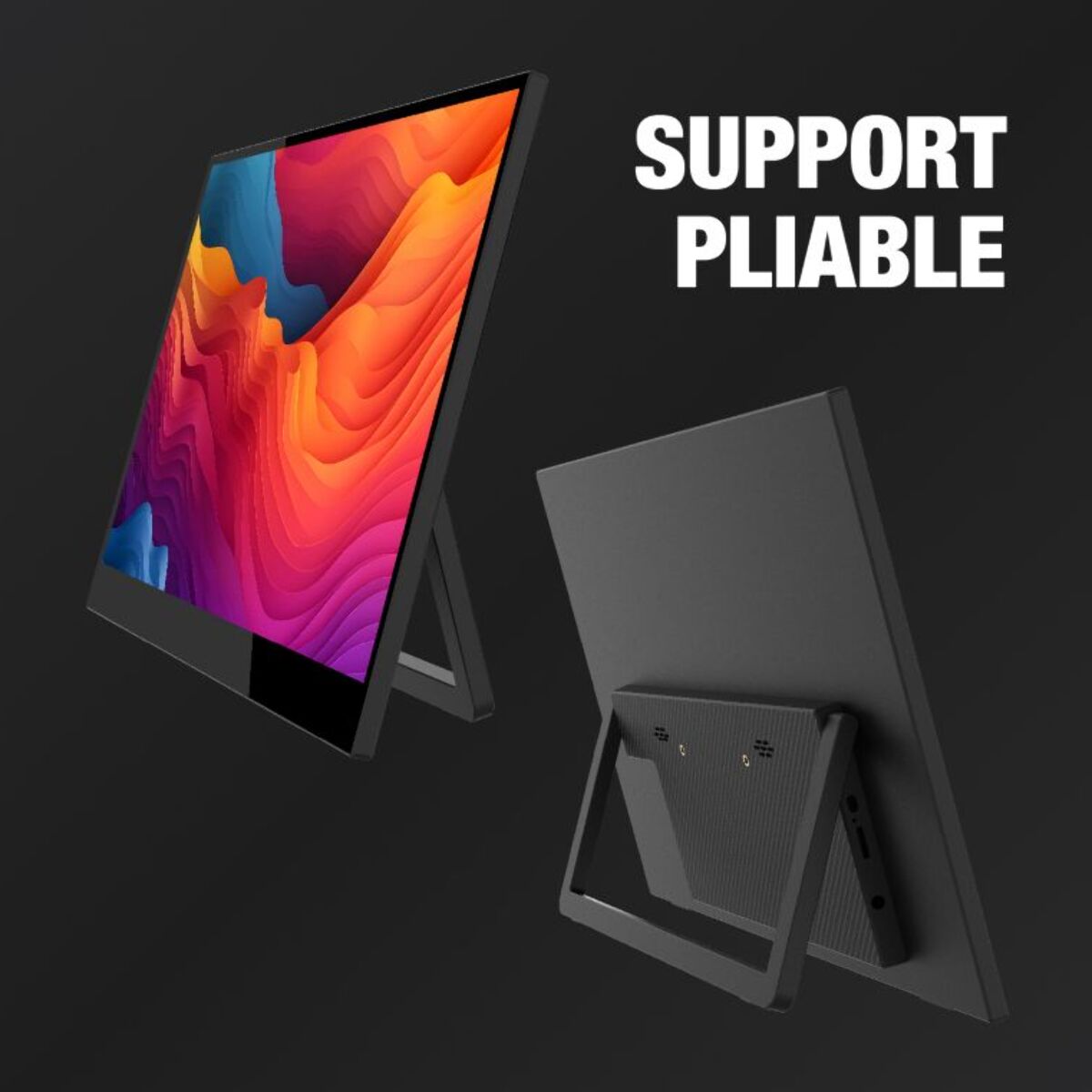 Ecran pc portable LOGICOM Nomad Display FHD 16" IPS Full HD Tactile USB-C Support intégré pliable