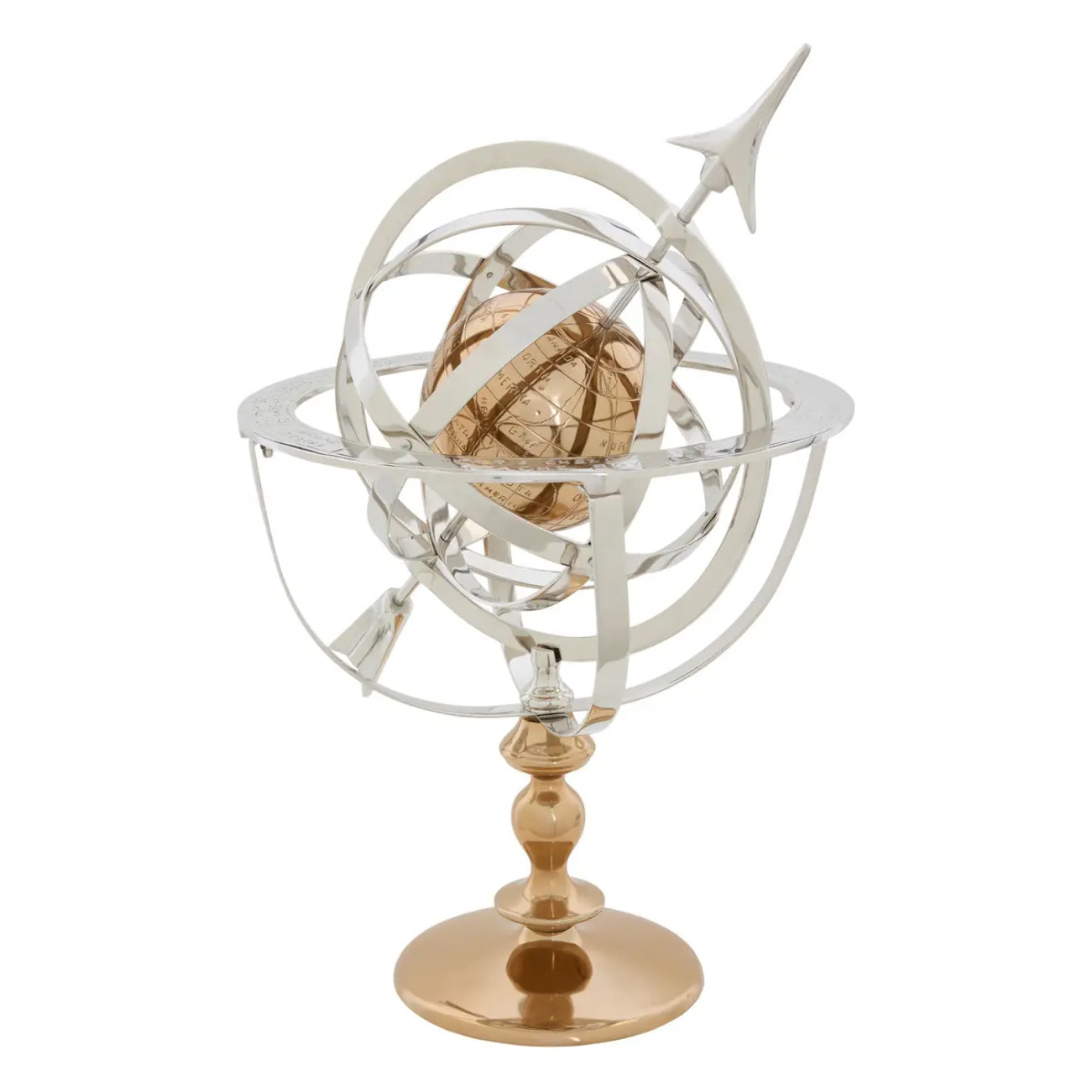 Globe armillaire Nell H.59cm argent