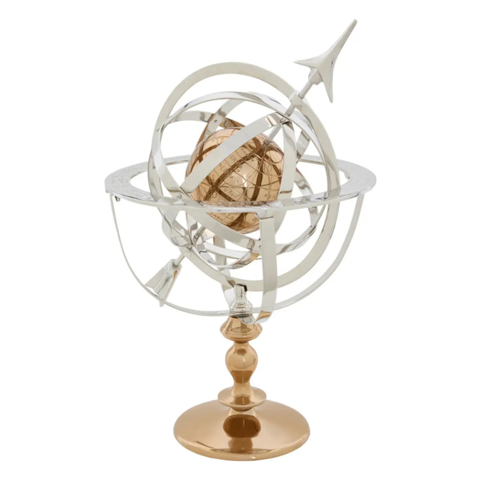 Globe armillaire Nell H.59cm argent