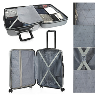 Maleta Itaca Tiber Set De 3 Unidades Plata