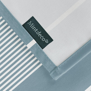 Nappe imprimée anti-tâches MALIBÚ BLEU