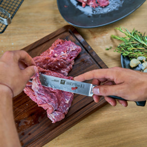 Couteau à trancher 20 cm, Tranchant lisse