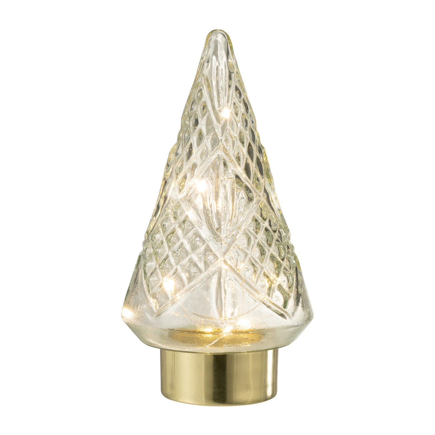 J-Line décoration Sapin De Noël - verre - transparent - small - LED