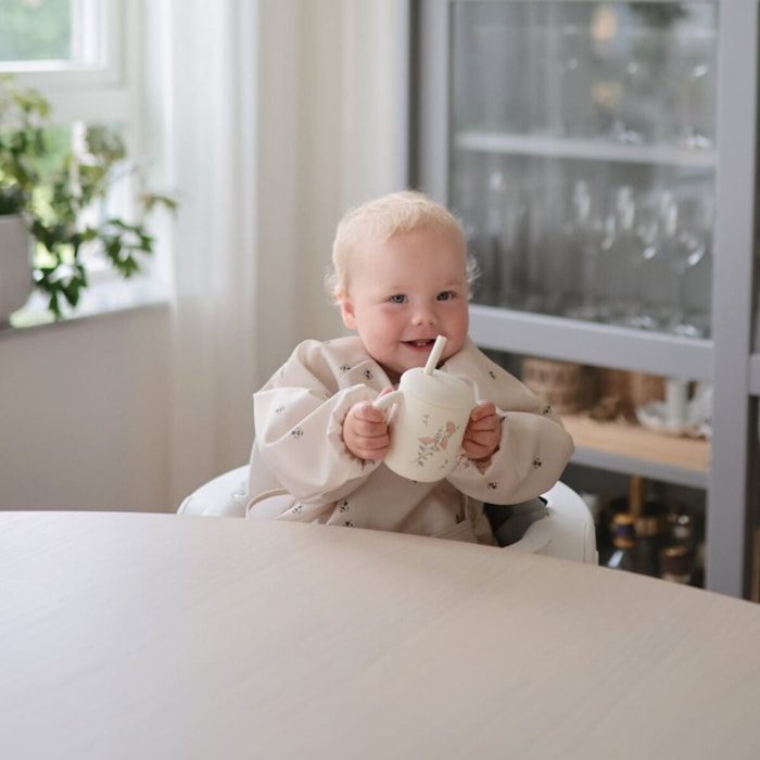 Mushie Taza Didáctica+Pajita Silicona Print