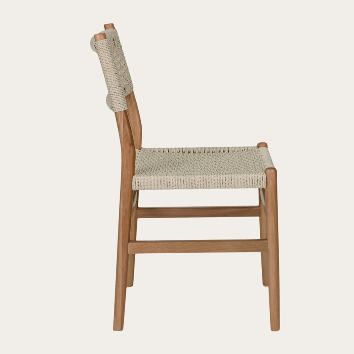 Chaise Amalfi -bois massif de hêtre et corde-couleur naturel 44 x 86 x 55 cm