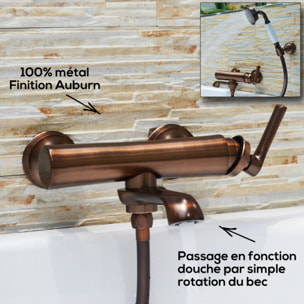 Mitigeur bain douche avec pommeau de douche et support Paini Lady's Auburn