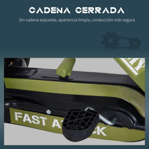 Go Kart Racing Deportivo con Embrague y Freno Negro y Verde