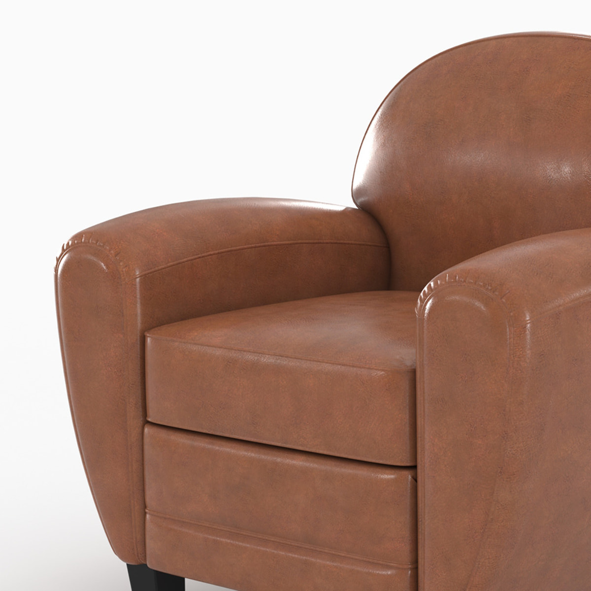 Ensemble canapé et fauteuil camel 3 places - Club - Club