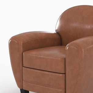 Ensemble canapé et fauteuil camel 3 places - Club - Club