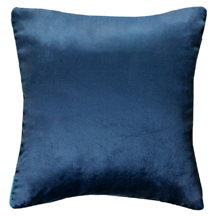 Housse de coussin polyester anti tache uni Velours uni titane-givre-
