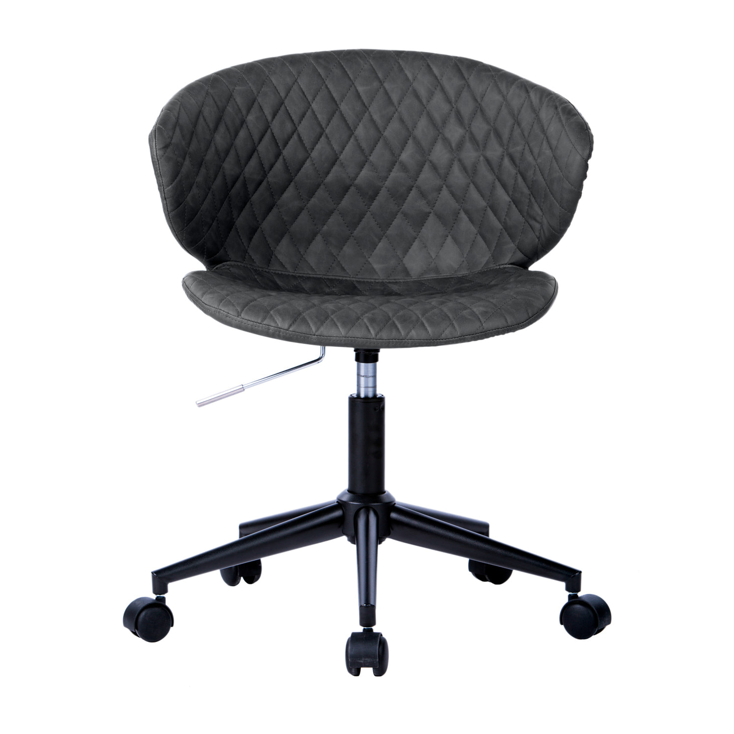Silla de estudio Zoe polipiel gris 82x60x54 cm