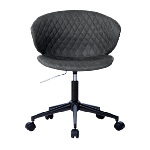 Silla de estudio Zoe polipiel gris 82x60x54 cm