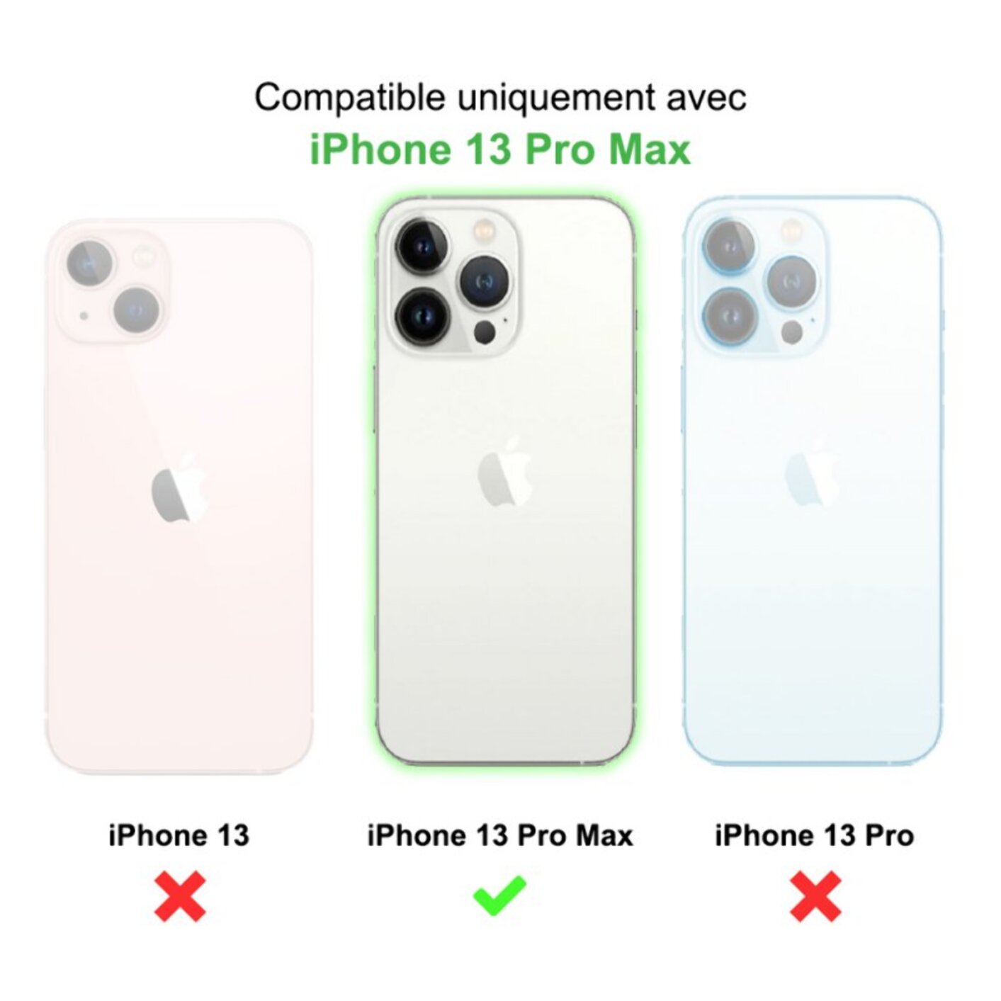 Coque iPhone 13 Pro Max Silicone liquide Noire + 2 Vitres en Verre trempé Protection écran Antichocs