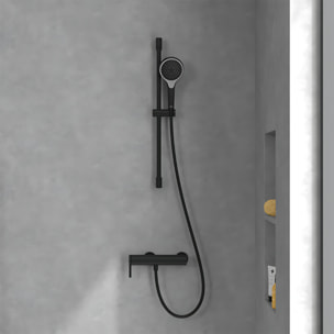 Mitigeur mécanique douche Dawn Noir mat + Ensemble de douche Verve Showers 3 jets Noir mat