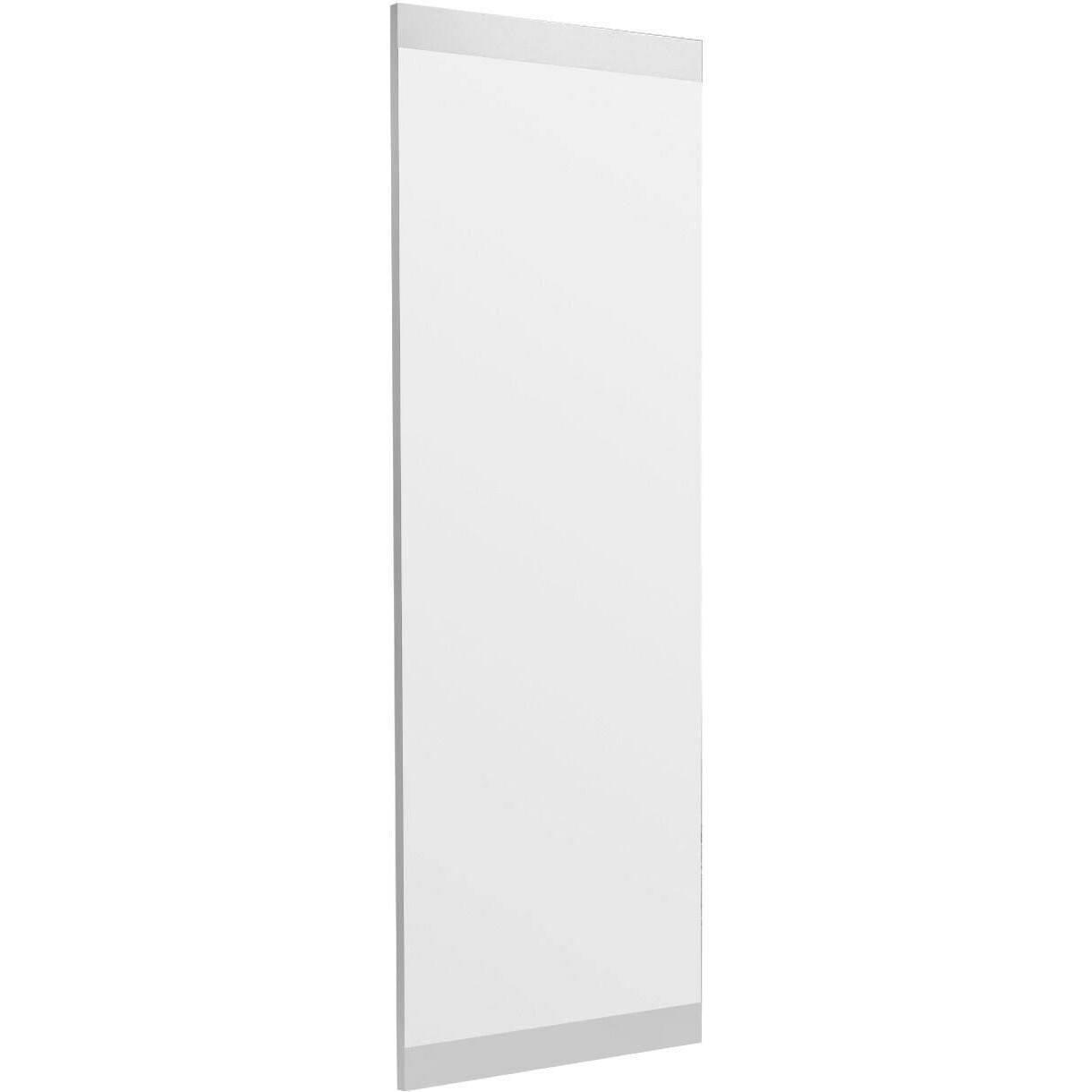 Specchio Dprenn, Specchiera, Articolo d'arredo a muro, Decorazione con specchio, 40x2h120 cm, Bianco