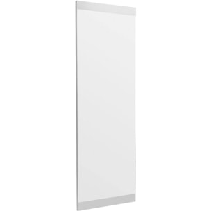 Specchio Dprenn, Specchiera, Articolo d'arredo a muro, Decorazione con specchio, 40x2h120 cm, Bianco