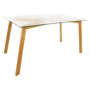Table à manger "Taho" verre trempé L150cm