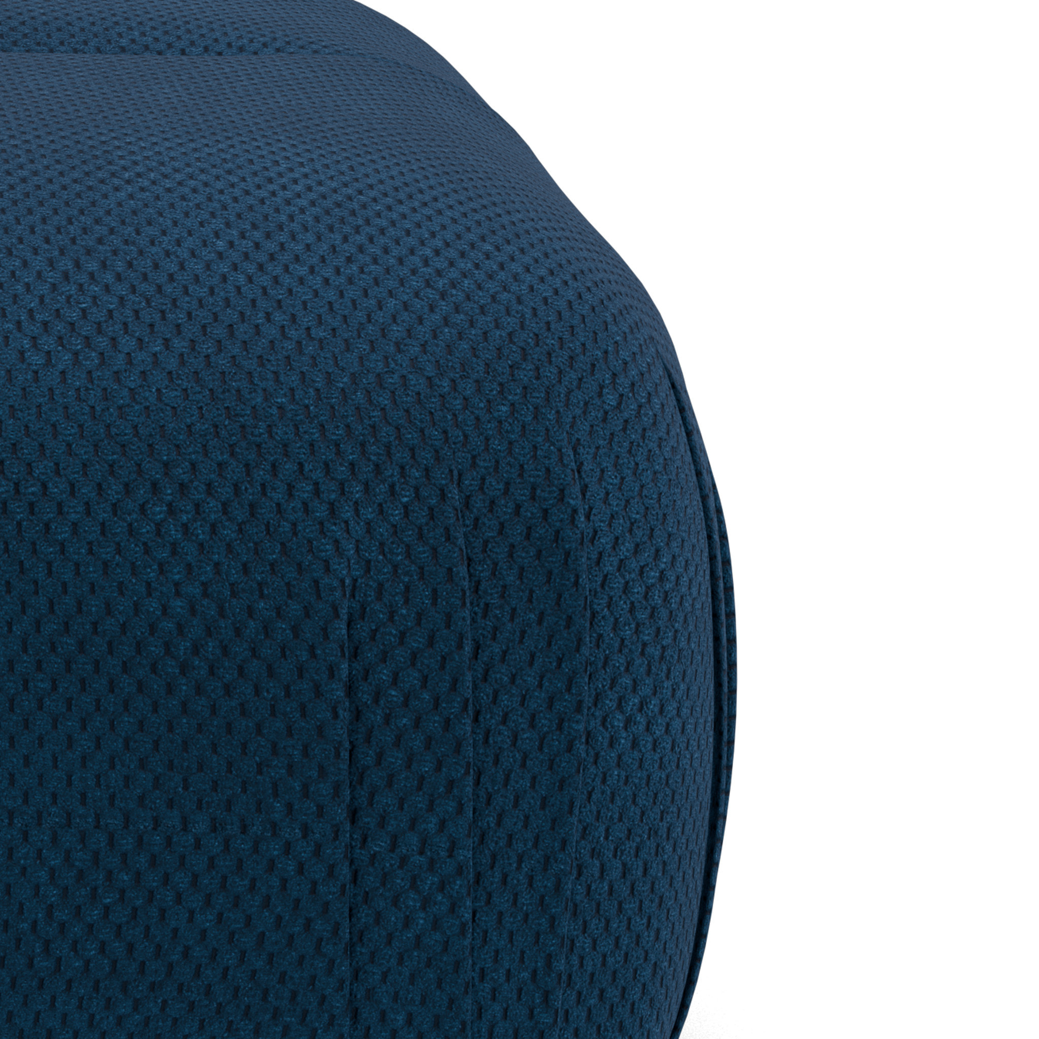 Penelope - pouf en velours texturé - Bleu