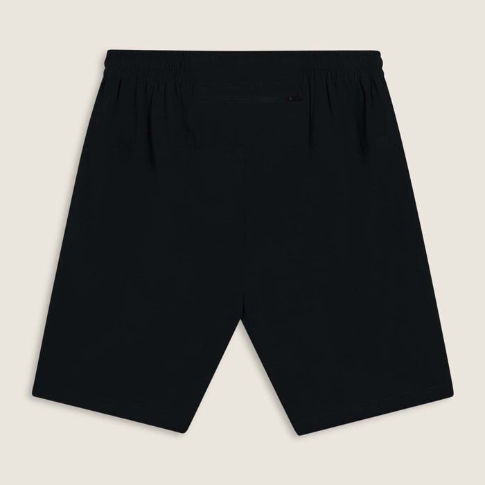 Shorts slim con tasche zip e coulisse in vita