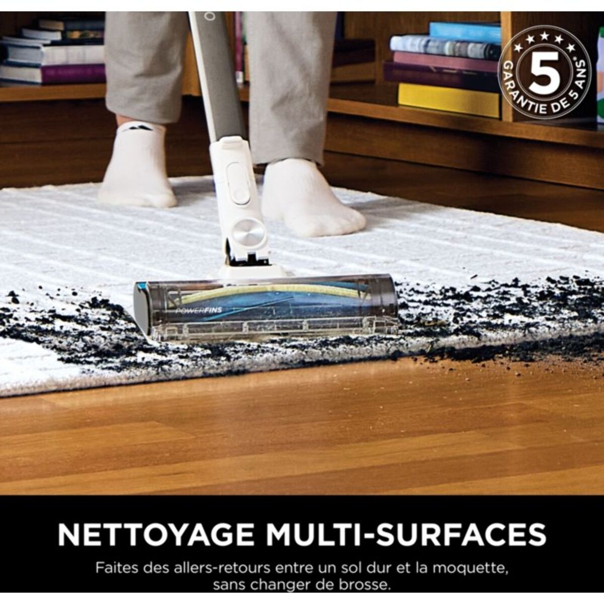 Aspirateur balai SHARK IZ380EUT PowerPro Pet avec brosse motorisée pour poils d’animaux