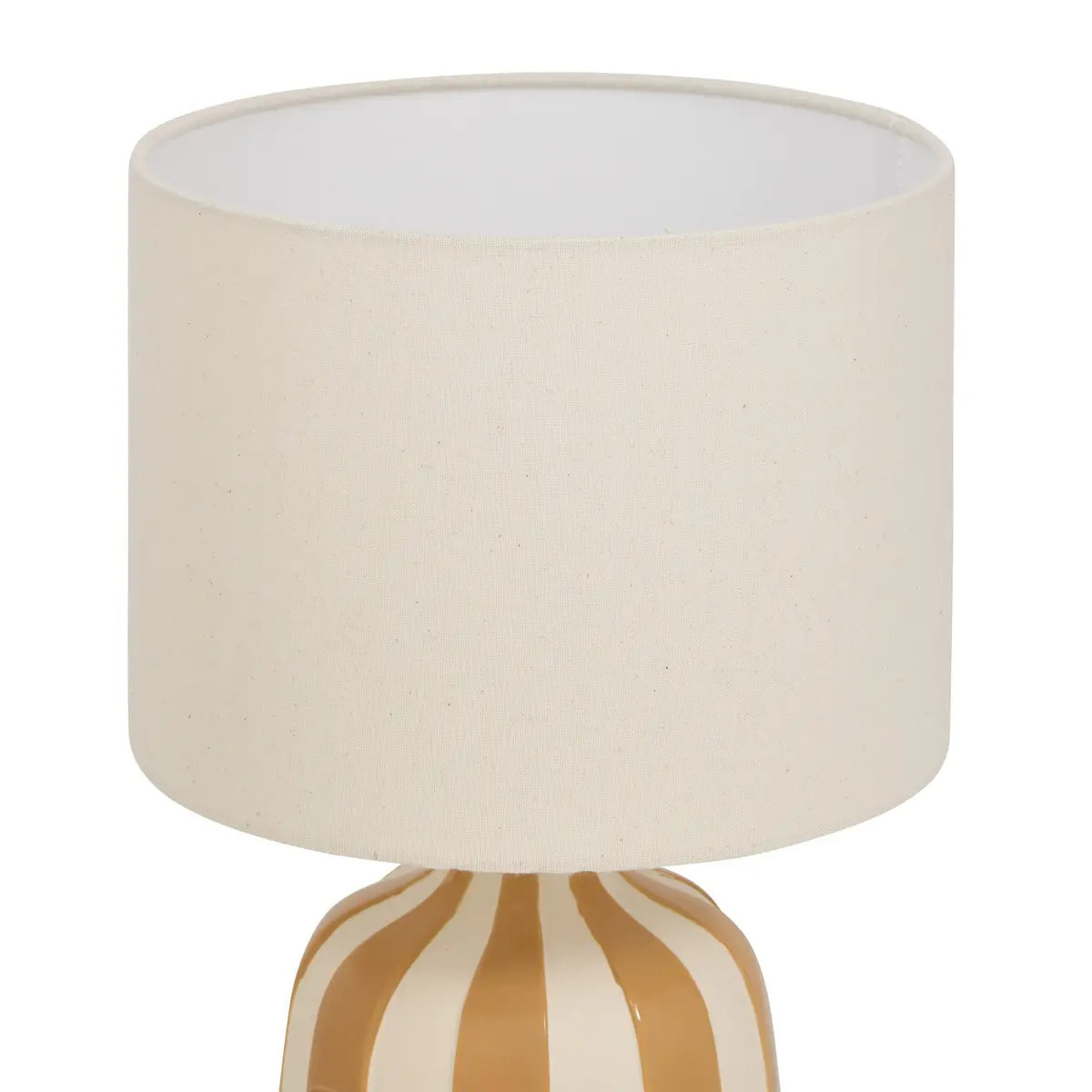 Lampe cylindrique Vilma H.41,5cm jaune rayé